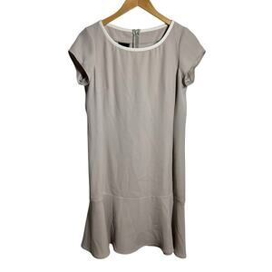 Atika Minimal Shift Modest Career Dress Women Gray M Clean Girl Corporate Work